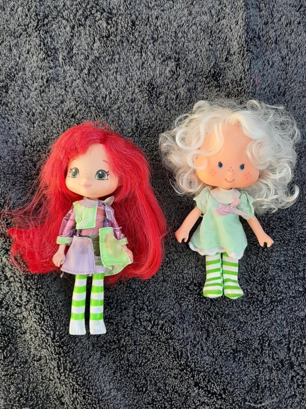 Vintage 1983 Strawberry Shortcake 5" Doll & Strawberry Shortcake 5.5" Doll